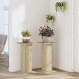 Plant Stands 2 pcs Sonoma Oak 30x30x60 cm Engineered Wood - Side View