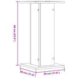 Plant Stands 2 pcs Sonoma Oak 30x30x60 cm Engineered Wood - Extra Image