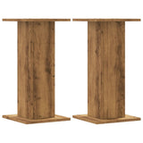 Plant Stands 2 pcs Artisian Oak 30x30x60 cm Engineered Wood - Front View