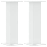 Plant Stands 2 pcs White 30x30x80 cm Engineered Wood - Front View