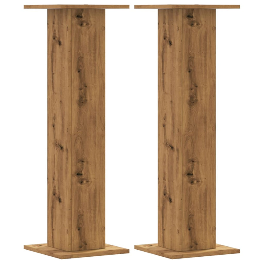 Plant Stands 2 pcs Artisian Oak 30x30x95 cm Engineered Wood
