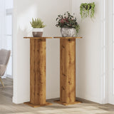 Plant Stands 2 pcs Artisian Oak 30x30x95 cm Engineered Wood - Side View