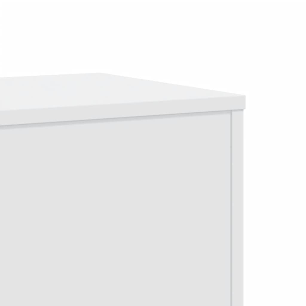 Plant Stands 2 pcs White 33x33x100 cm Engineered Wood