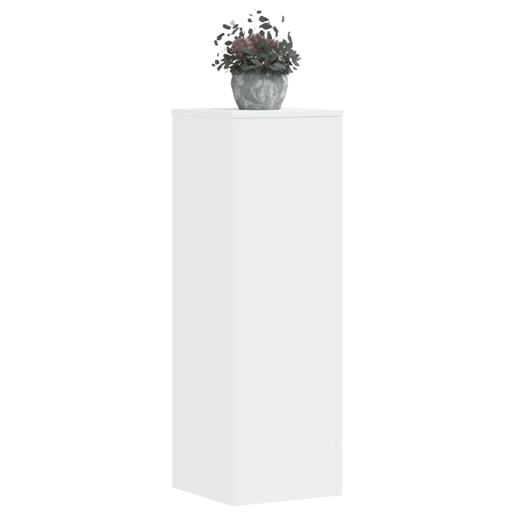 Plant Stands 2 pcs White 33x33x100 cm Engineered Wood