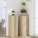 Plant Stands 2 pcs Sonoma Oak 33x33x100 cm Engineered Wood - Side View