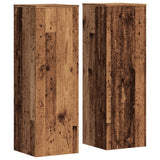Plant Stands 2 pcs Old Wood 33x33x100 cm Engineered Wood
