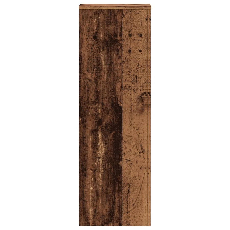 Plant Stands 2 pcs Old Wood 33x33x100 cm Engineered Wood