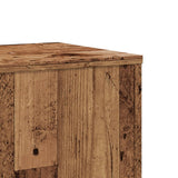 Plant Stands 2 pcs Old Wood 33x33x100 cm Engineered Wood