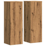 Plant Stands 2 pcs Artisian Oak 33x33x100 cm Engineered Wood - Front View