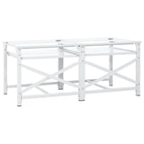 Double Washing Machine Pedestal with Pull-Out Shelves White
