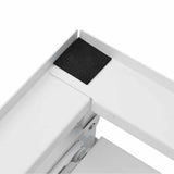 Double Washing Machine Pedestal with Pull-Out Shelves White