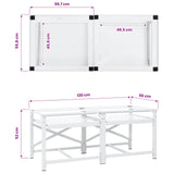 Double Washing Machine Pedestal with Pull-Out Shelves White