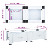 Double Washing Machine Pedestal with Drawers White - Extra Image