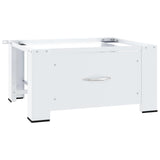 Washing Machine Pedestal with Drawer White - Front View