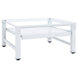 Washing Machine Pedestal with Pull-out Shelf White