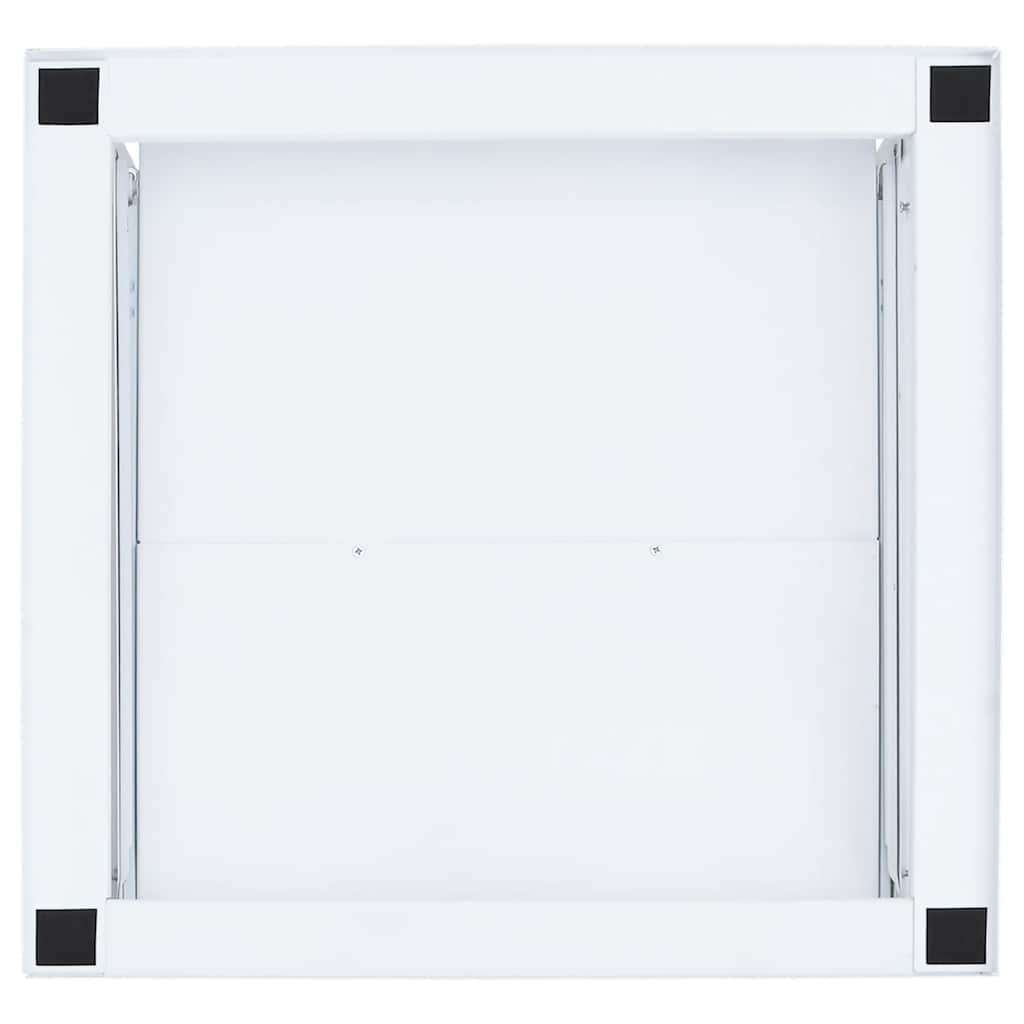 Washing Machine Pedestal with Pull-out Shelf White