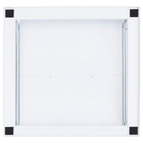 Washing Machine Pedestal with Pull-out Shelf White - Rear View