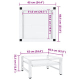 Washing Machine Pedestal with Pull-out Shelf White