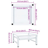 Washing Machine Pedestal with Pull-out Shelf White - Extra Image