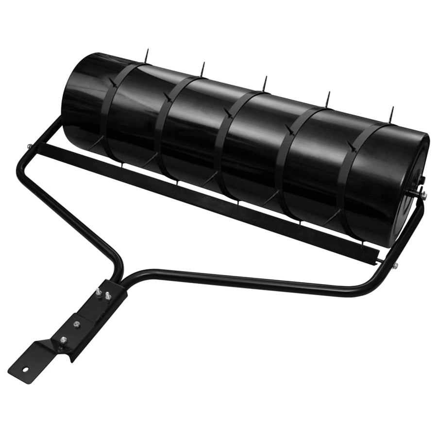 Garden Lawn Roller Pull with Aerator Clamps Black 63 L Iron