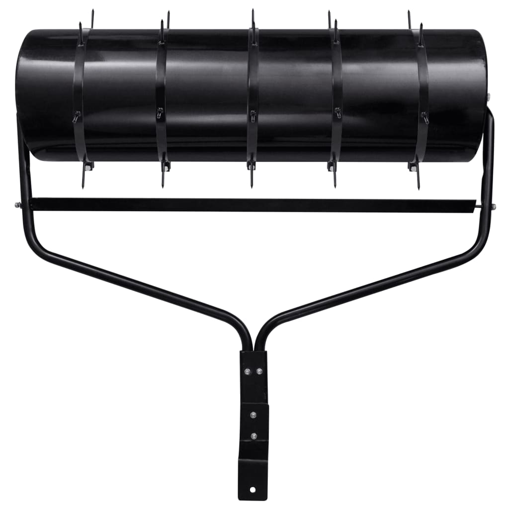 Garden Lawn Roller Pull with Aerator Clamps Black 63 L Iron