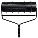 Garden Lawn Roller Pull with Aerator Clamps Black 63 L Iron