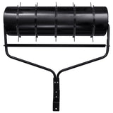 Garden Lawn Roller Pull with Aerator Clamps Black 63 L Iron - Front View