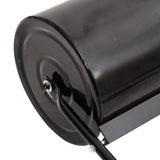 Garden Lawn Roller Pull with Aerator Clamps Black 63 L Iron - 45-Degree Angle