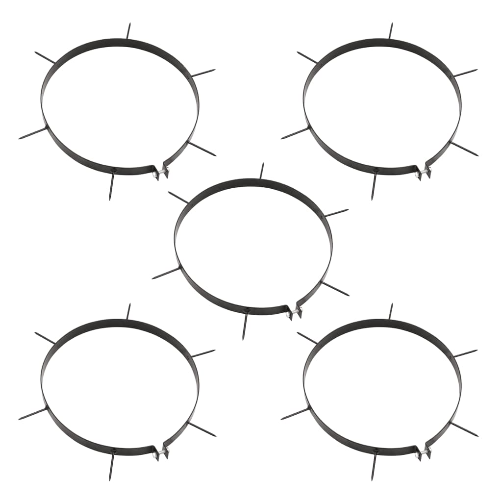 Garden Lawn Roller Pull with Aerator Clamps Black 63 L Iron and Steel