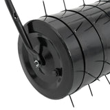 Garden Lawn Roller Pull with Aerator Clamps Black 42 L Iron and Steel