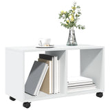Rolling Cabinet White 72x33x42.5 cm Engineered Wood - Top-Down View