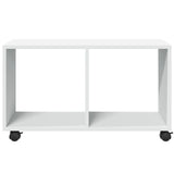 Rolling Cabinet White 72x33x42.5 cm Engineered Wood