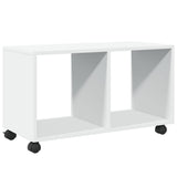 Rolling Cabinet White 72x33x42.5 cm Engineered Wood - Close-Up Angle