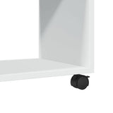 Rolling Cabinet White 72x33x42.5 cm Engineered Wood - Low Angle