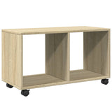 Rolling Cabinet Sonoma Oak 72x33x42.5 cm Engineered Wood - Front View