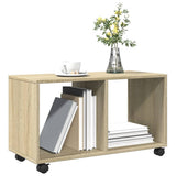 Rolling Cabinet Sonoma Oak 72x33x42.5 cm Engineered Wood - Top-Down View