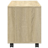 Rolling Cabinet Sonoma Oak 72x33x42.5 cm Engineered Wood - Rear View