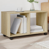 Rolling Cabinet Sonoma Oak 72x33x42.5 cm Engineered Wood