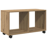 Rolling Cabinet Artisian Oak 72x33x42.5 cm Engineered Wood - Front View