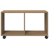 Rolling Cabinet Artisian Oak 72x33x42.5 cm Engineered Wood - 45-Degree Angle