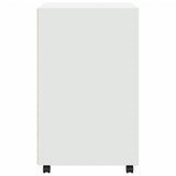 Rolling Cabinet White 60x48x81 cm Engineered Wood