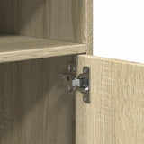 Rolling Cabinet Sonoma Oak 60x48x81 cm Engineered Wood - Low Angle