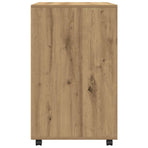 Rolling Cabinet Artisian Oak 60x48x81 cm Engineered Wood
