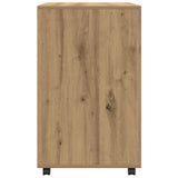 Rolling Cabinet Artisian Oak 60x48x81 cm Engineered Wood - 45-Degree Angle