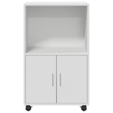 Rolling Cabinet White 55x40x91 cm Engineered Wood - Top-Down View