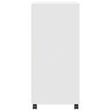 Rolling Cabinet White 55x40x91 cm Engineered Wood