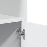 Rolling Cabinet White 55x40x91 cm Engineered Wood
