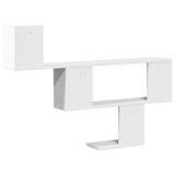 Wall Shelf White 100x15x70 cm Engineered Wood - Rear View