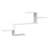 Wall Shelf White 104x15x49 cm Engineered Wood - Front View