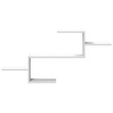 Wall Shelf White 104x15x49 cm Engineered Wood - Top-Down View